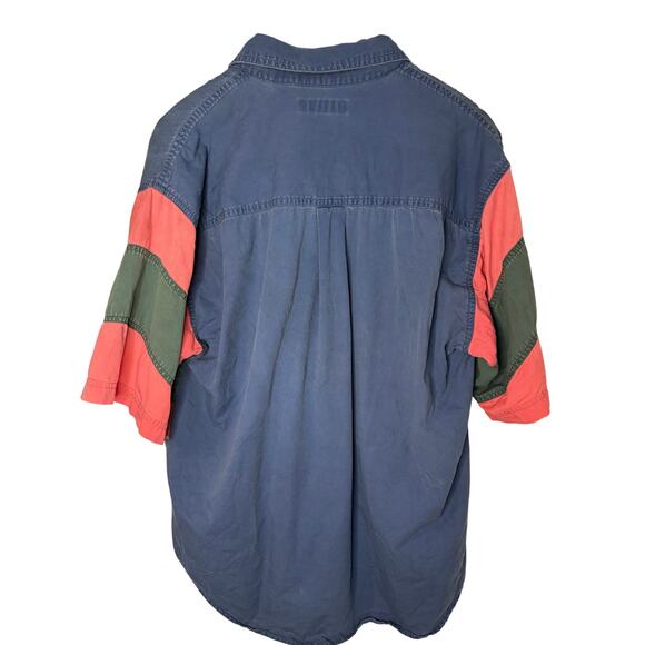 Vintage Bugle Boy Company Color Block Button-Up Shirt Men’s Retro 90s Style - Picture 7 of 7